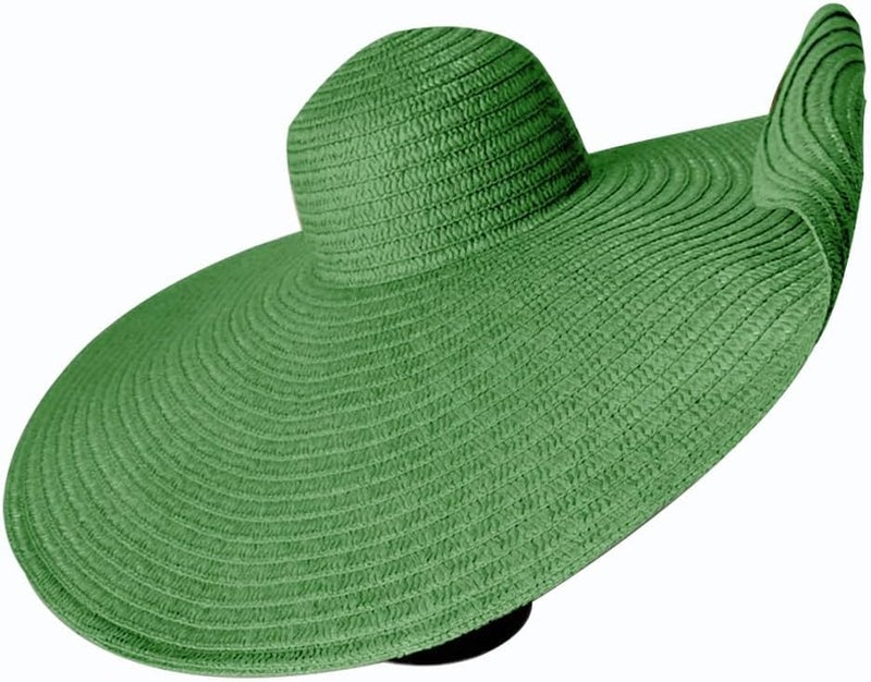 Tinkeep Oversized Beach Straw Hats for Women Extra Large Wide Brim Beach Hat Foldable Roll up Floppy Sun Hat - Image 5